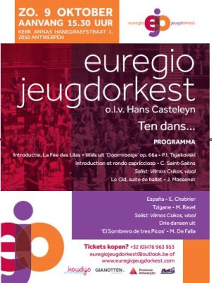 ANNA3 | Euregio Jeugdorkest | Zondag 9 oktober 2016 | 15.30 uur | Sint-Anna-ten-Drieënkerk Antwerpen Linkeroever